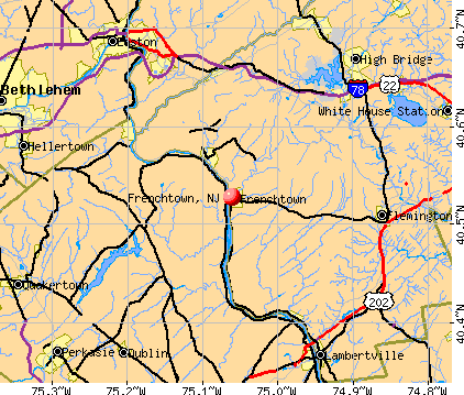 Frenchtown, NJ map