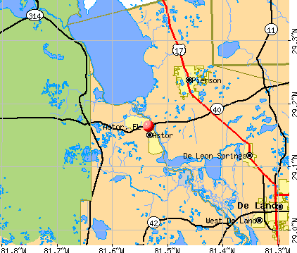 Astor, FL map