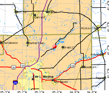 Leo-Cedarville, IN map