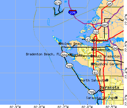Bradenton Beach, FL map