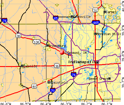 Clermont, IN map