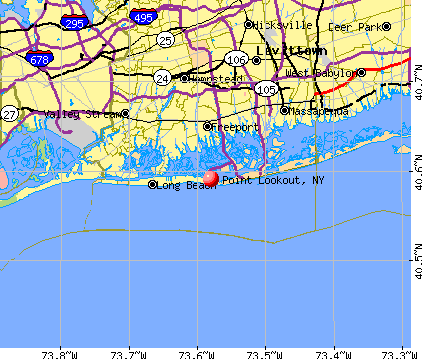 Point Lookout, NY map