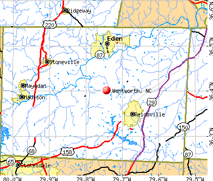 Wentworth, NC map