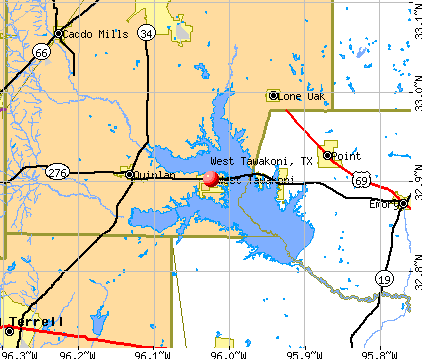 West Tawakoni, TX map