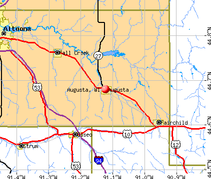 Augusta, WI map