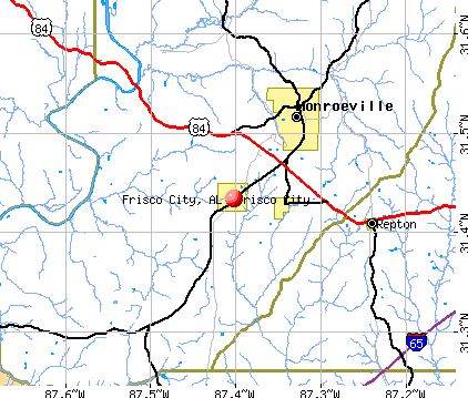 Frisco City, AL map