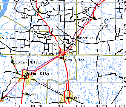 Fulton, KY map