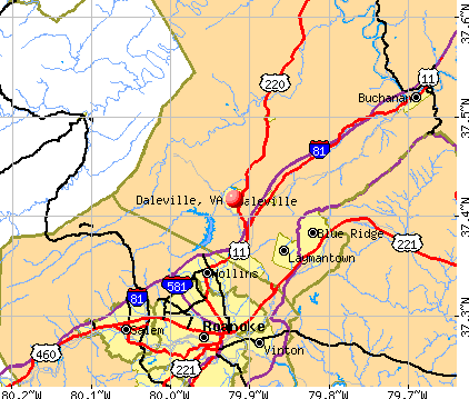 Daleville, VA map