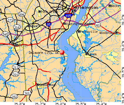 Delaware City, DE map