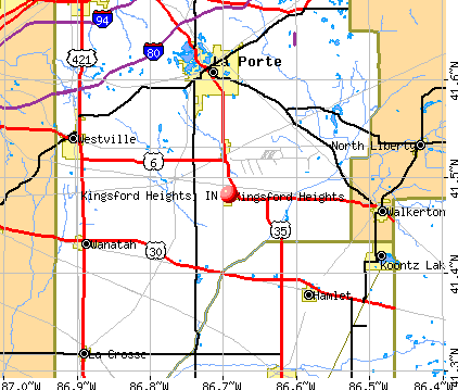Kingsford Heights, IN map
