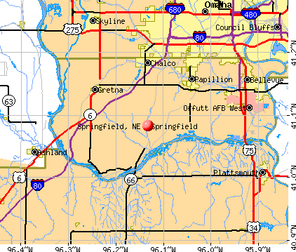 Springfield, NE map
