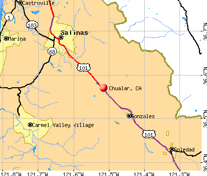Chualar, CA map