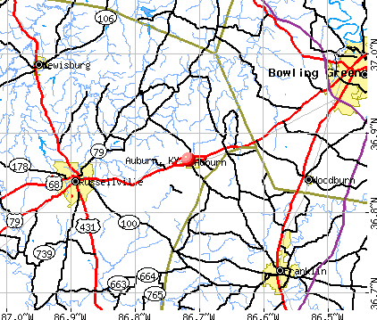 Auburn, KY map