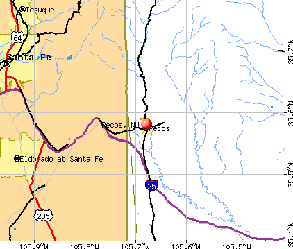 Pecos, NM map