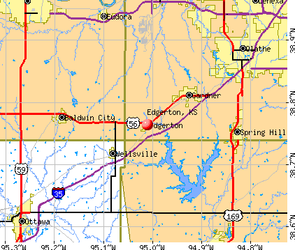 Edgerton, KS map