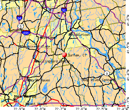 Durham, CT map