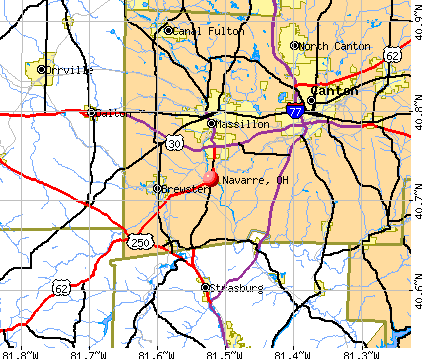 Navarre, OH map