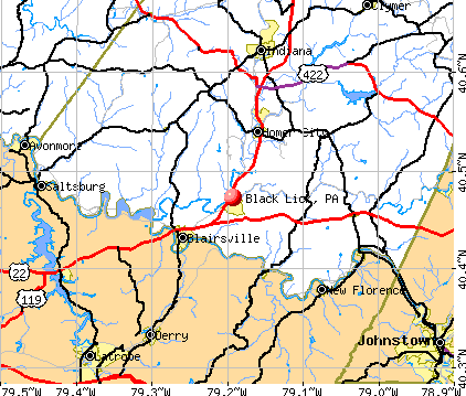 Black Lick, PA map