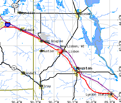 New Lisbon, WI map