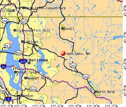 Ames Lake, WA map