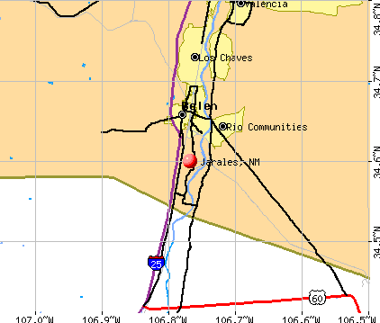 Jarales, NM map