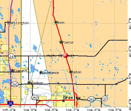 Ault, CO map