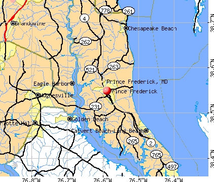 Prince Frederick, MD map