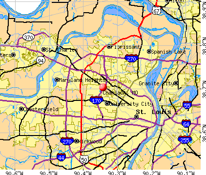 Charlack, MO map