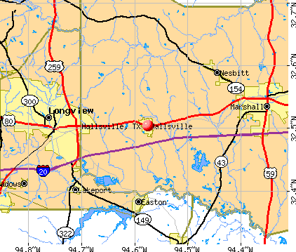 Hallsville, TX map