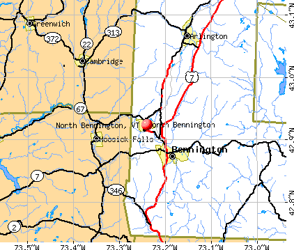 North Bennington, VT map