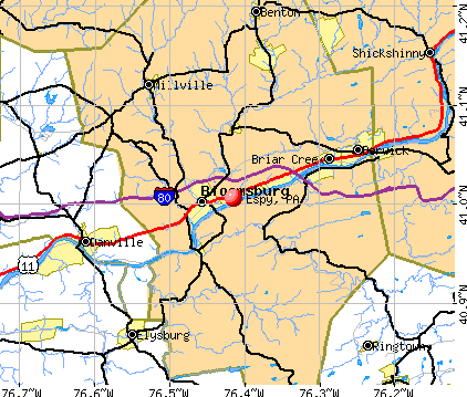 Espy, PA map
