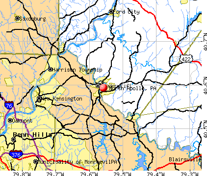 North Apollo, PA map