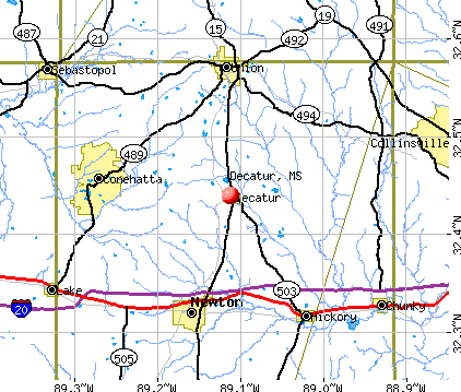 Decatur, MS map