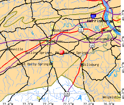 Boiling Springs, PA map