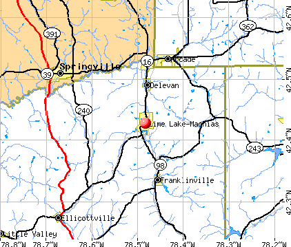 Lime Lake-Machias, NY map