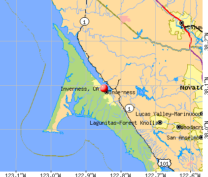 Inverness, CA map