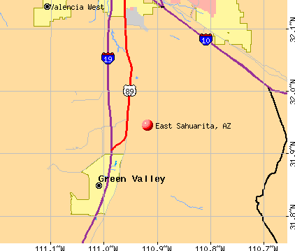 East Sahuarita, AZ map