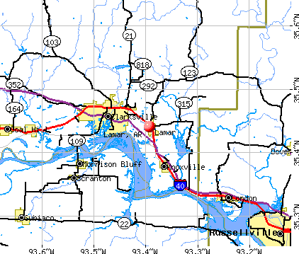Lamar, AR map
