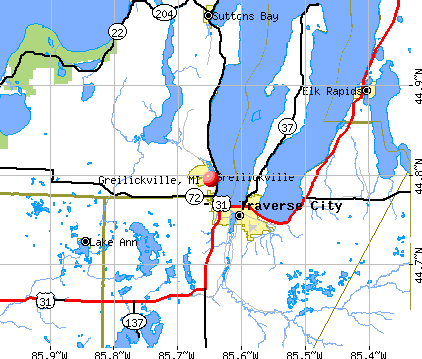 Greilickville, MI map