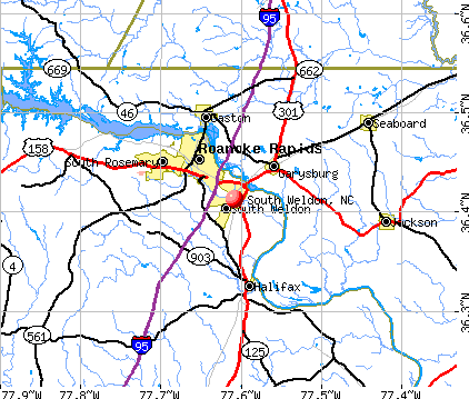 South Weldon, NC map