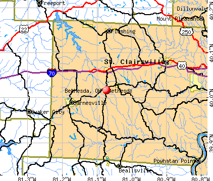 Bethesda, OH map