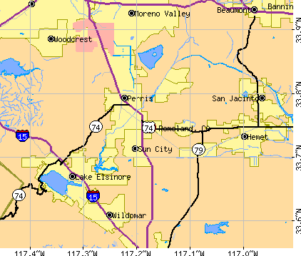Romoland, CA map