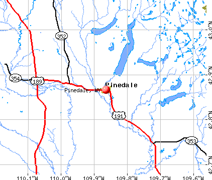 Pinedale, WY map