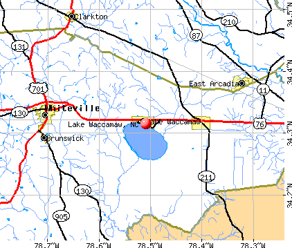 Lake Waccamaw, NC map