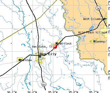 Van Vleck, TX map