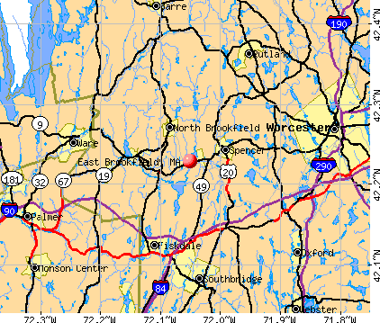 East Brookfield, MA map
