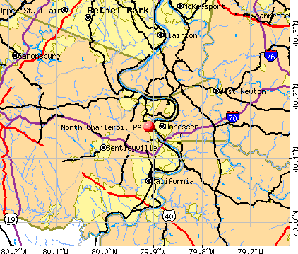 North Charleroi, PA map