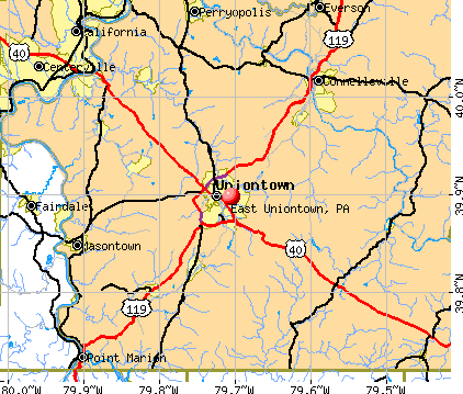 East Uniontown, PA map