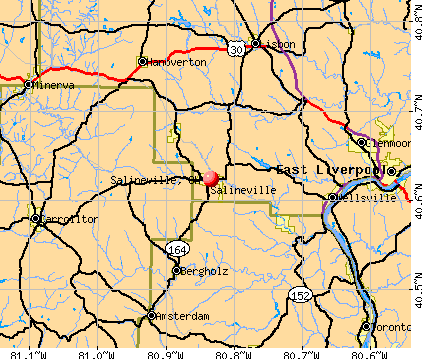 Salineville, OH map