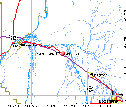 Manhattan, MT map